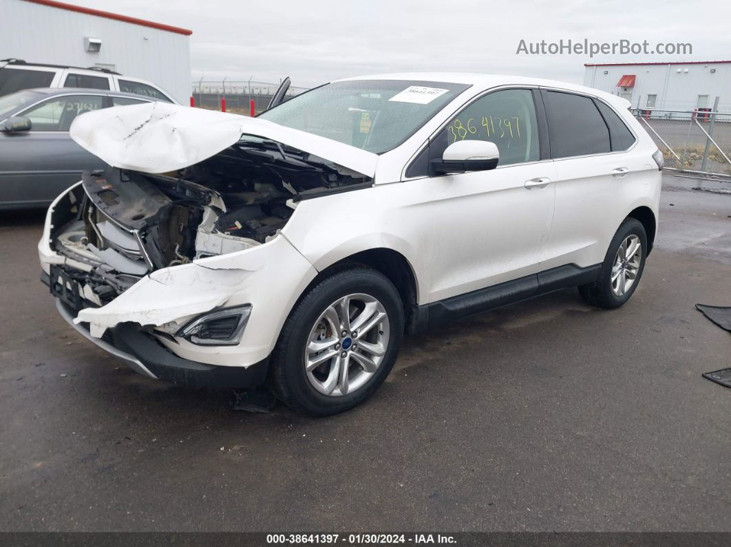 2016 Ford Edge Titanium White vin: 2FMPK4K92GBB58730