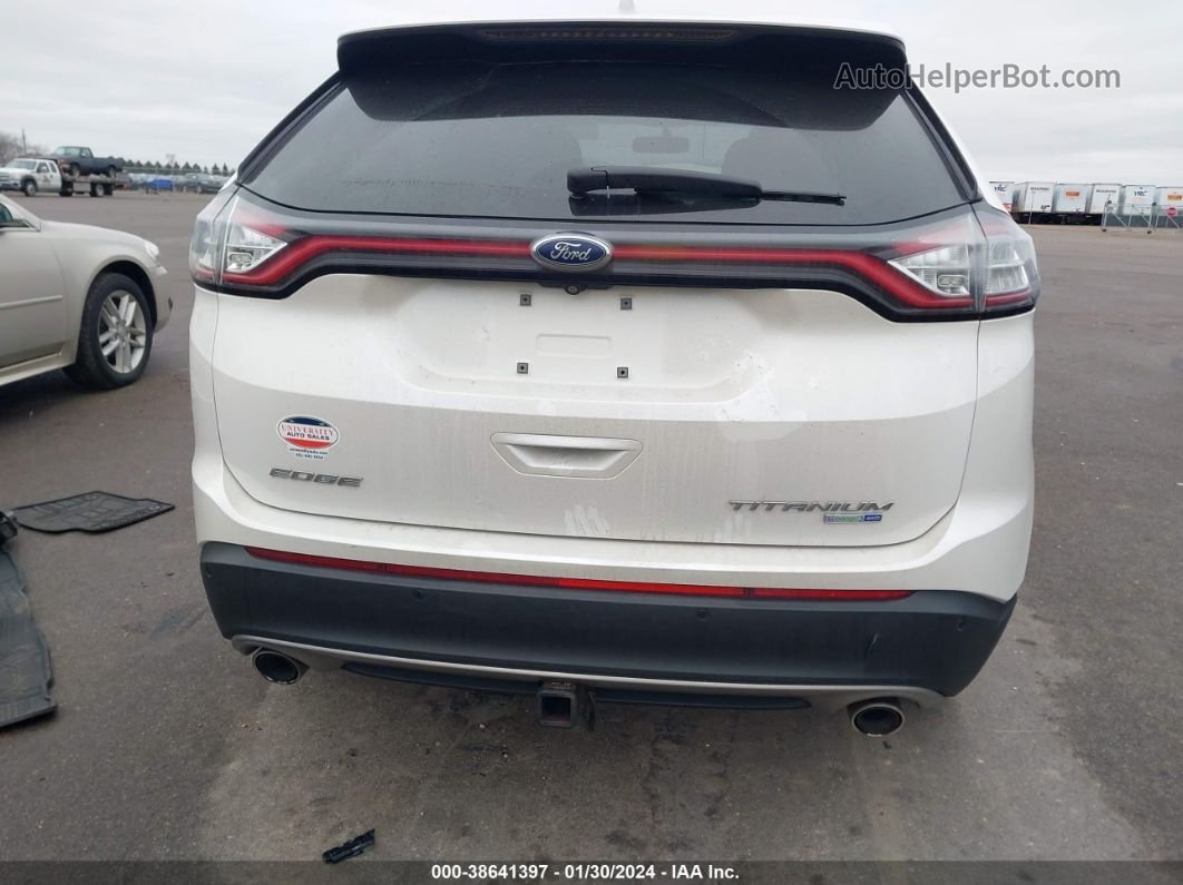 2016 Ford Edge Titanium Белый vin: 2FMPK4K92GBB58730