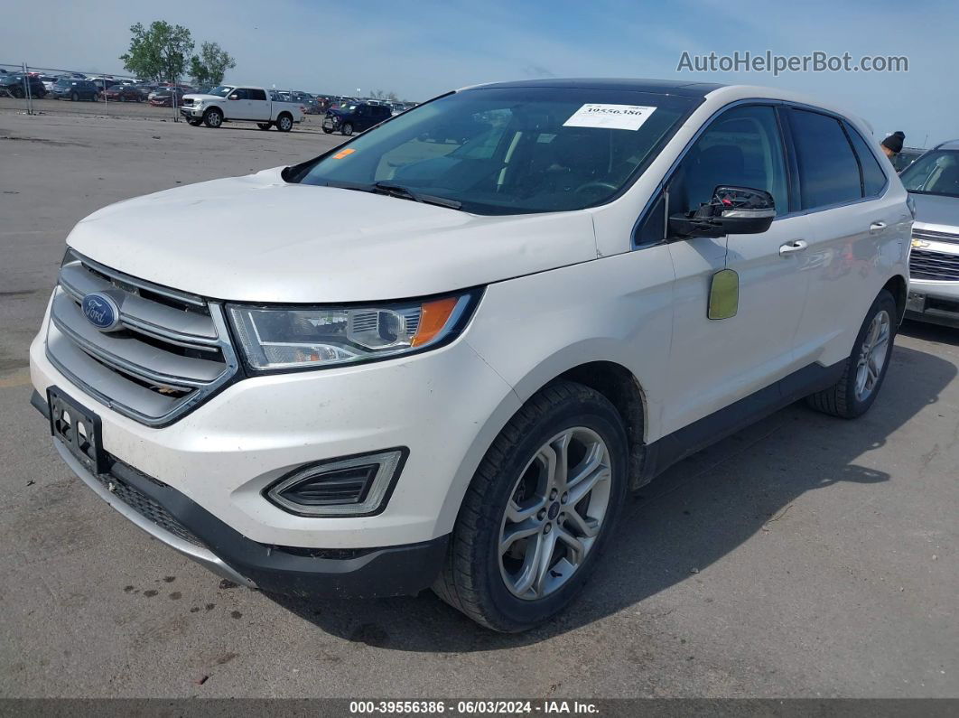 2016 Ford Edge Titanium White vin: 2FMPK4K92GBC50968