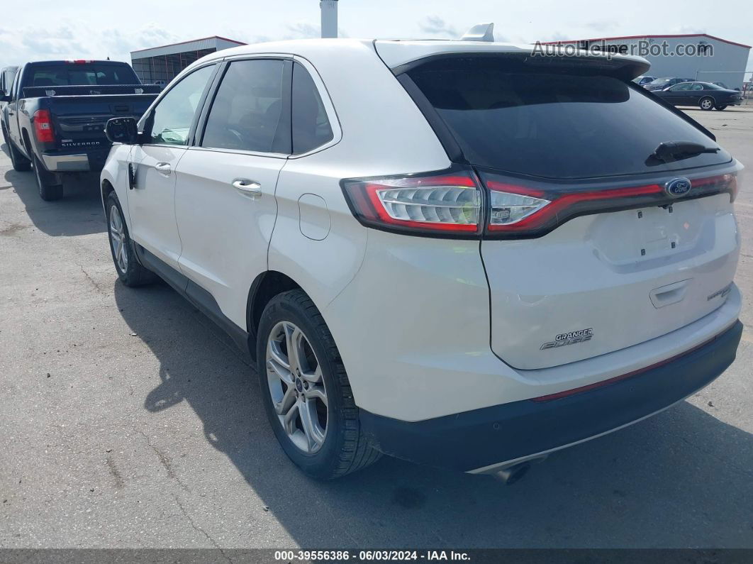 2016 Ford Edge Titanium White vin: 2FMPK4K92GBC50968