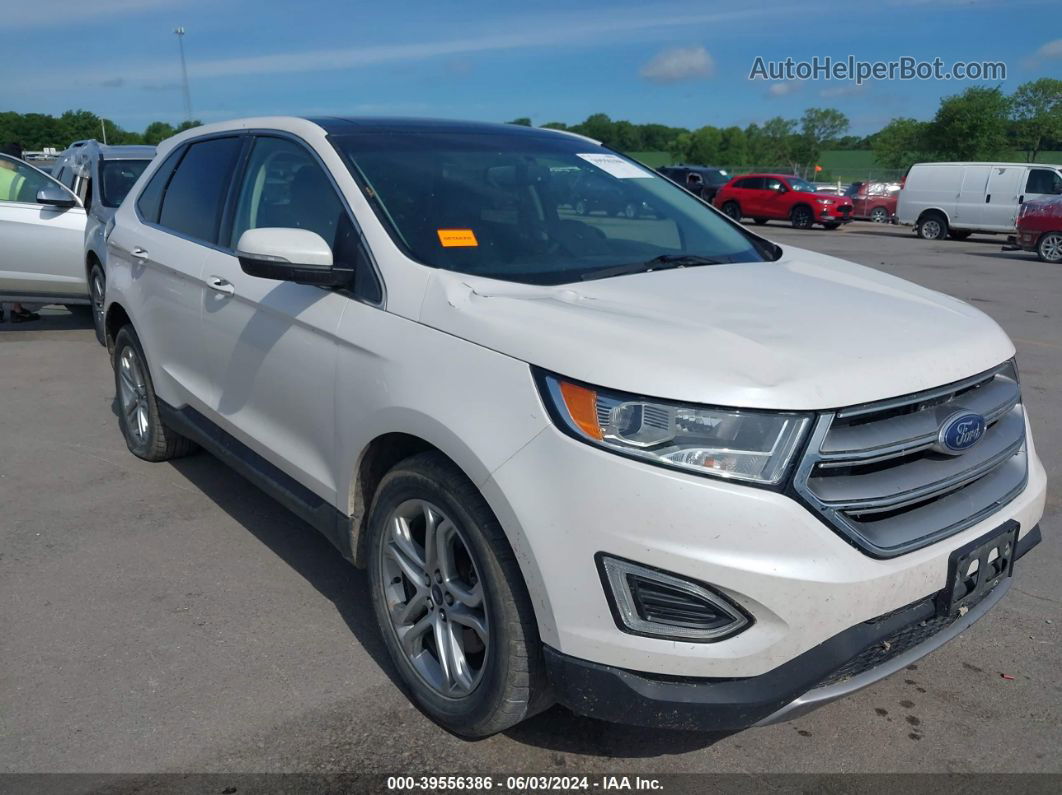 2016 Ford Edge Titanium White vin: 2FMPK4K92GBC50968