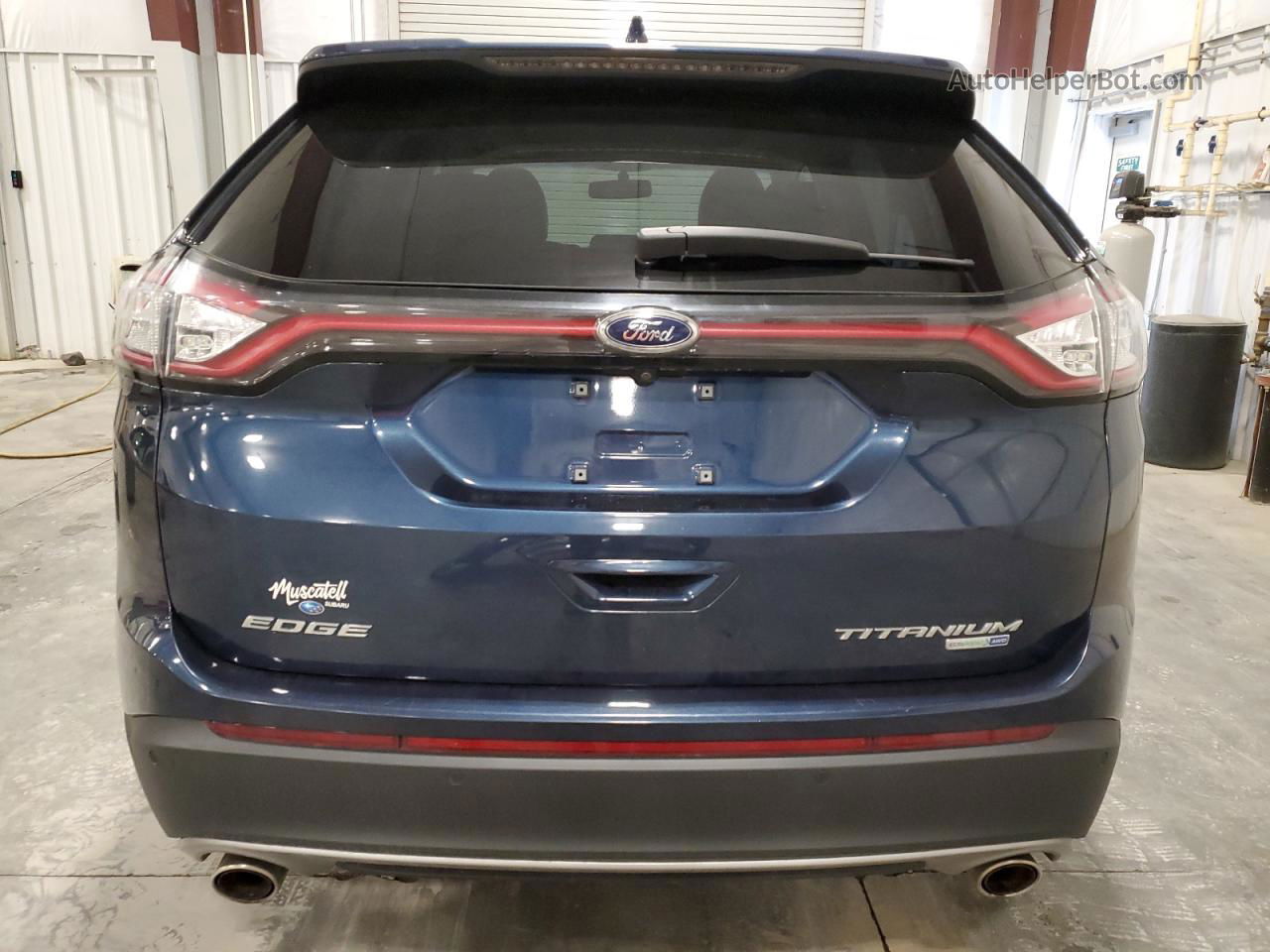 2017 Ford Edge Titanium Blue vin: 2FMPK4K92HBB61581