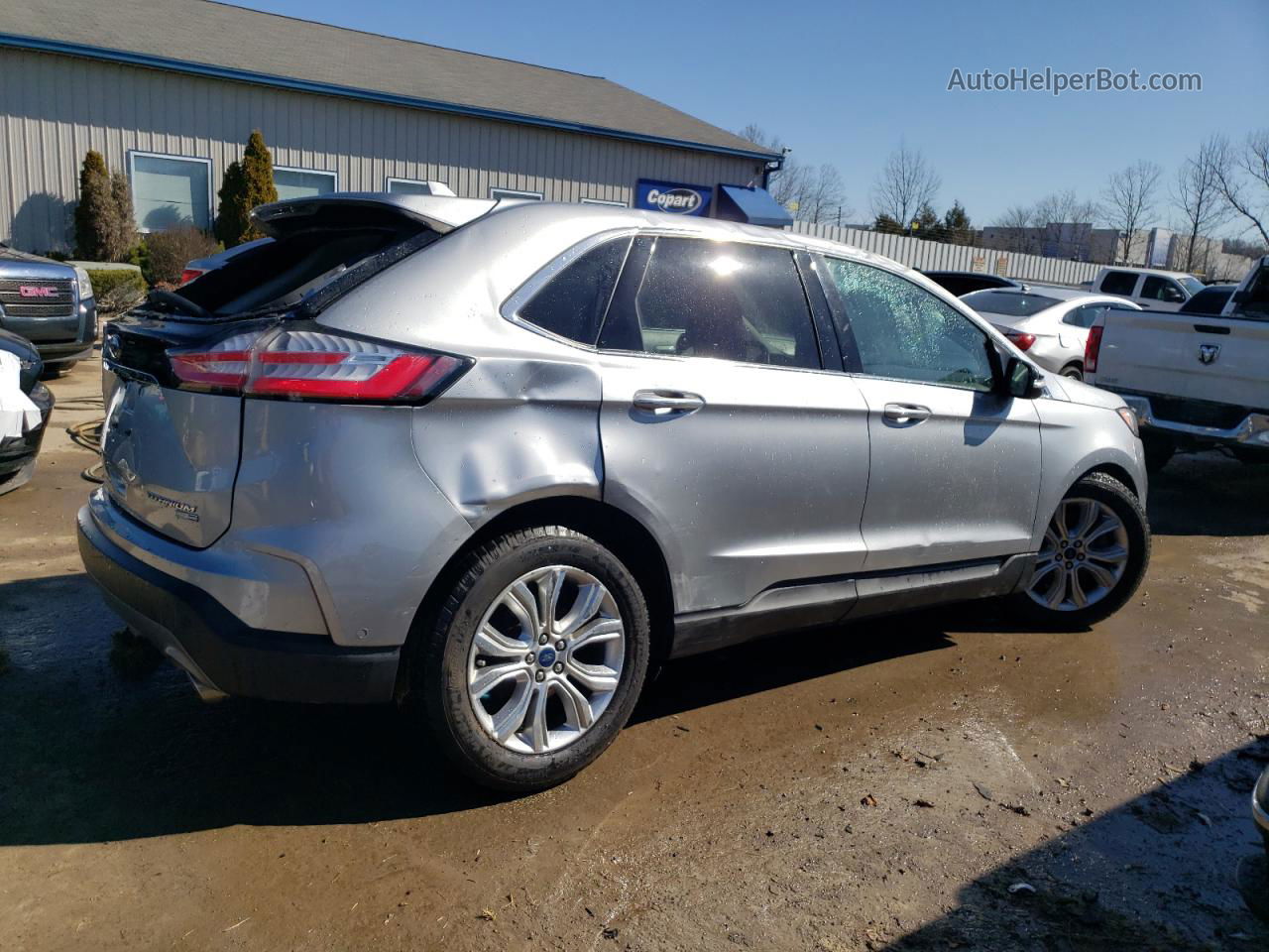 2020 Ford Edge Titanium Серебряный vin: 2FMPK4K92LBA00625