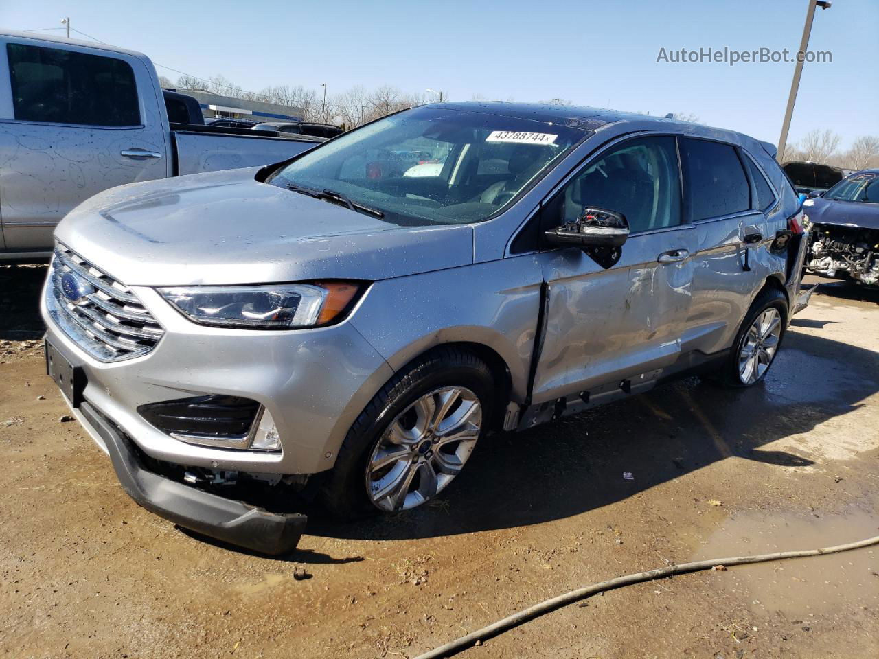 2020 Ford Edge Titanium Silver vin: 2FMPK4K92LBA00625