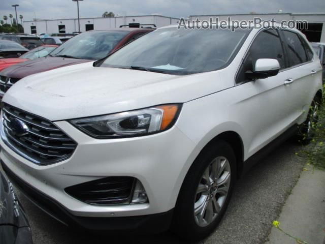 2020 Ford Edge Titanium White vin: 2FMPK4K92LBA41563