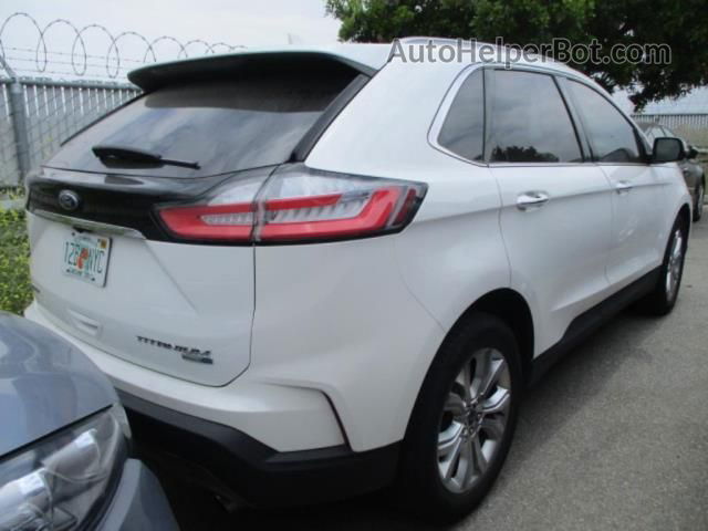 2020 Ford Edge Titanium White vin: 2FMPK4K92LBA41563