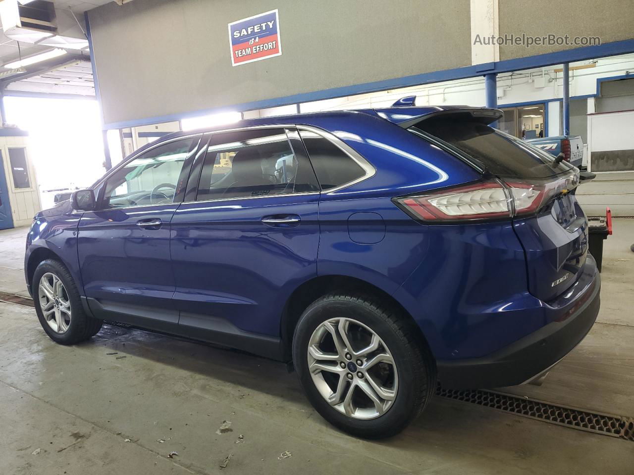 2015 Ford Edge Titanium Синий vin: 2FMPK4K93FBC07917