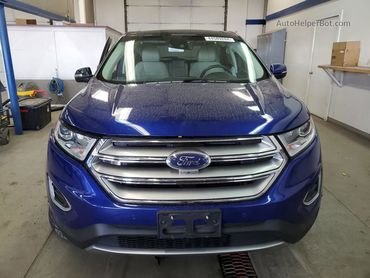 2015 Ford Edge Titanium Синий vin: 2FMPK4K93FBC07917