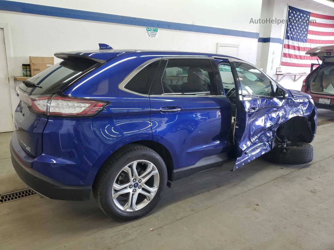 2015 Ford Edge Titanium Blue vin: 2FMPK4K93FBC07917