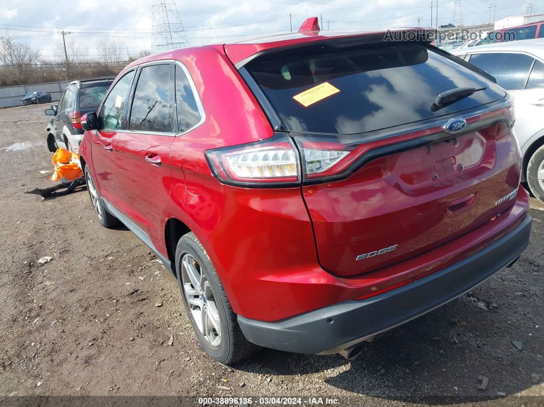 2016 Ford Edge Titanium Maroon vin: 2FMPK4K93GBB22996