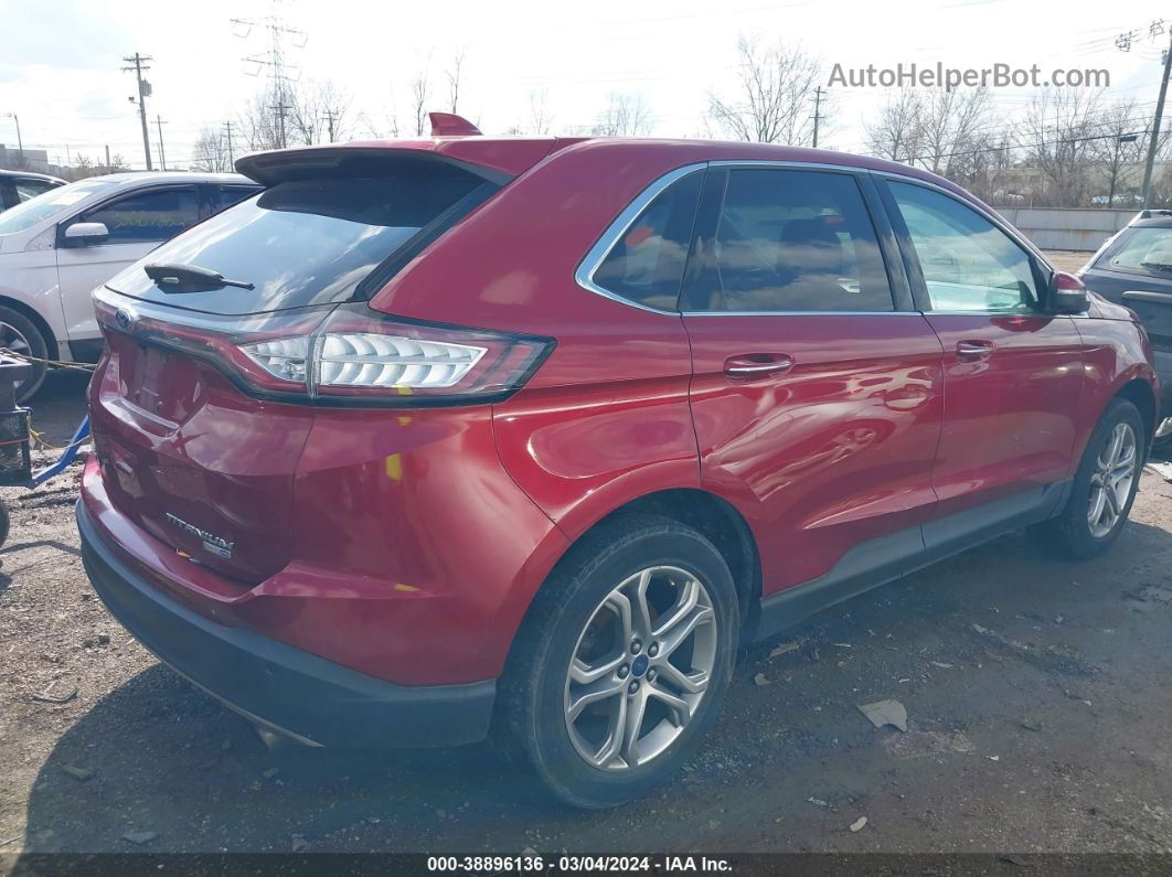 2016 Ford Edge Titanium Maroon vin: 2FMPK4K93GBB22996