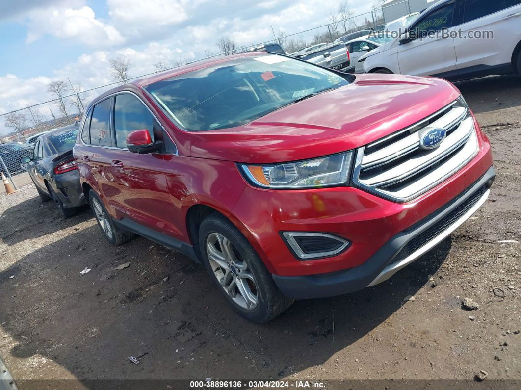 2016 Ford Edge Titanium Maroon vin: 2FMPK4K93GBB22996