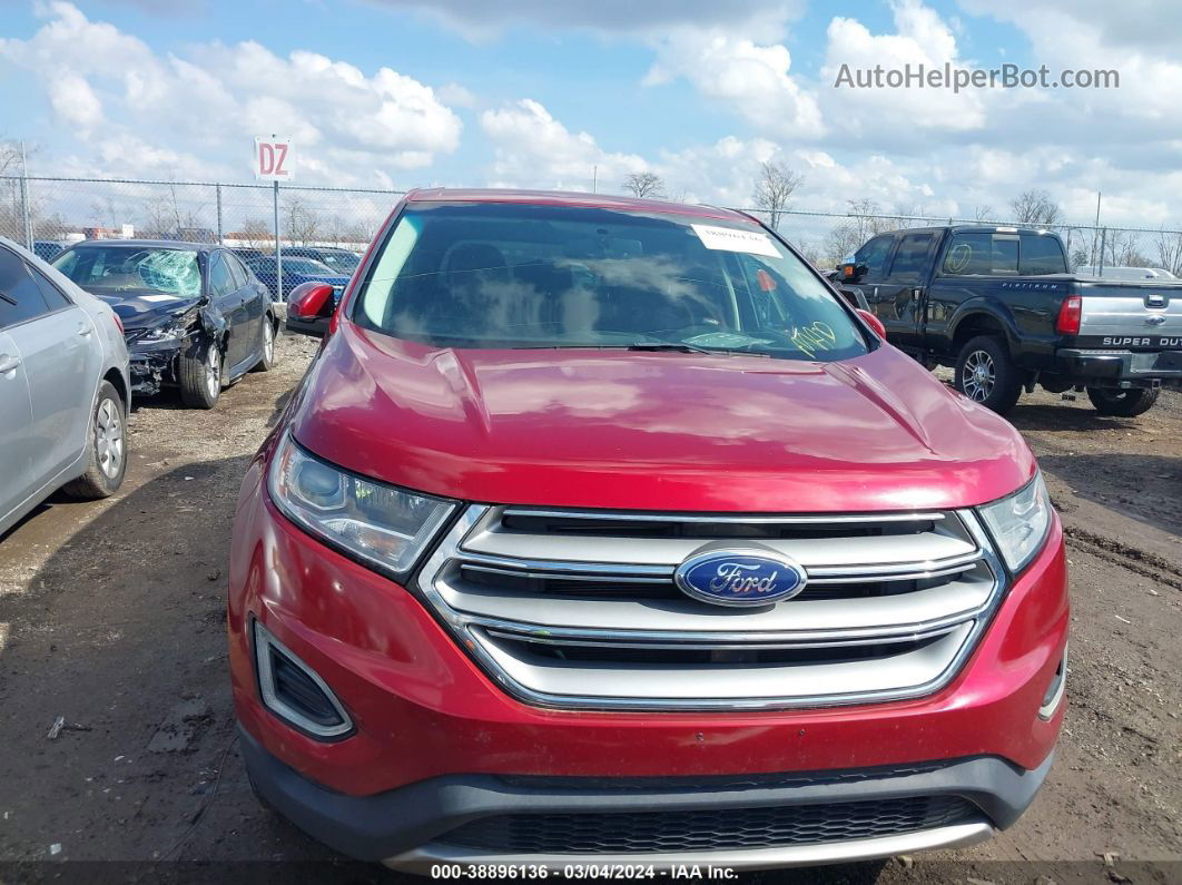 2016 Ford Edge Titanium Maroon vin: 2FMPK4K93GBB22996