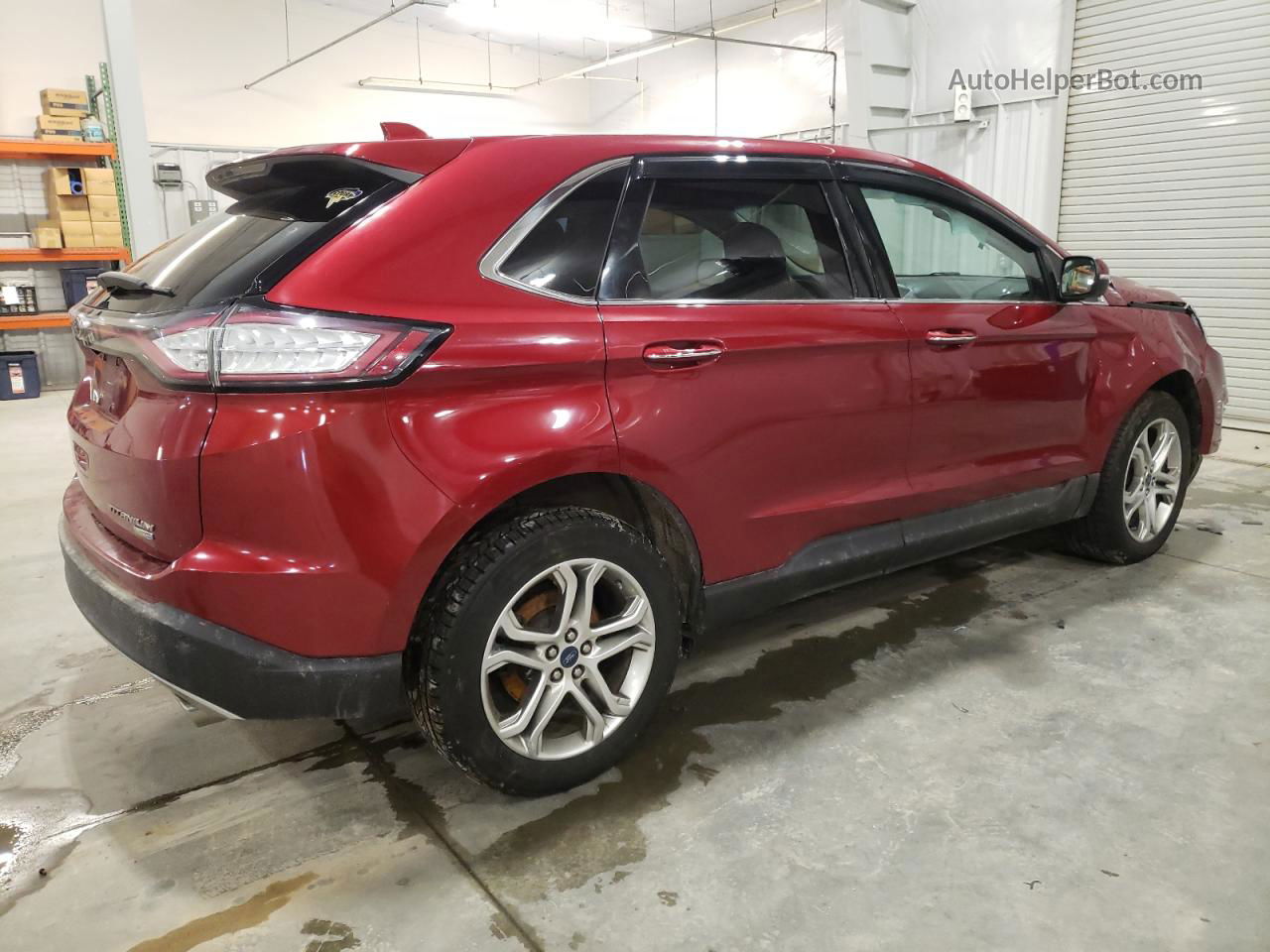 2016 Ford Edge Titanium Burgundy vin: 2FMPK4K93GBB23887