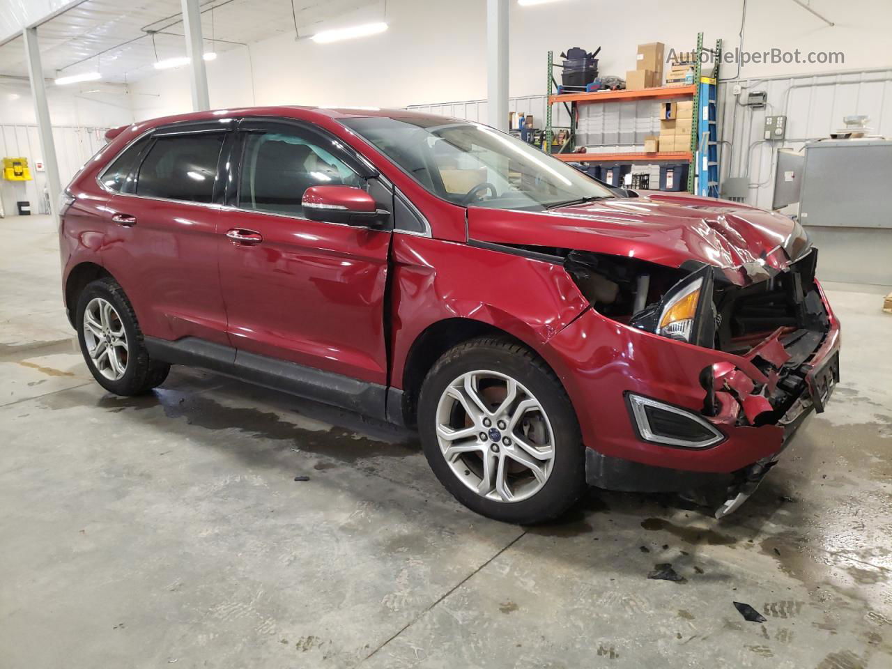 2016 Ford Edge Titanium Burgundy vin: 2FMPK4K93GBB23887