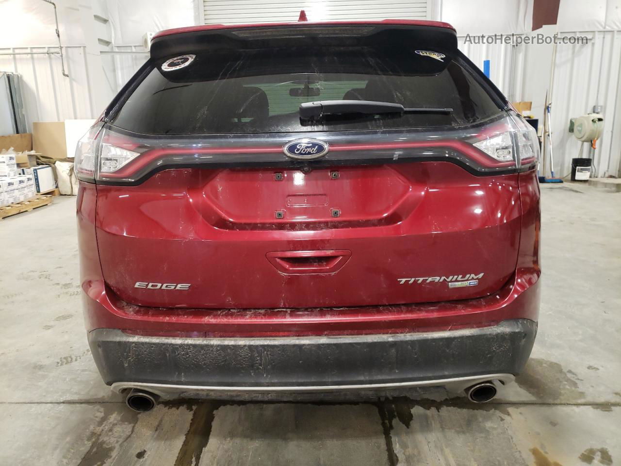 2016 Ford Edge Titanium Burgundy vin: 2FMPK4K93GBB23887