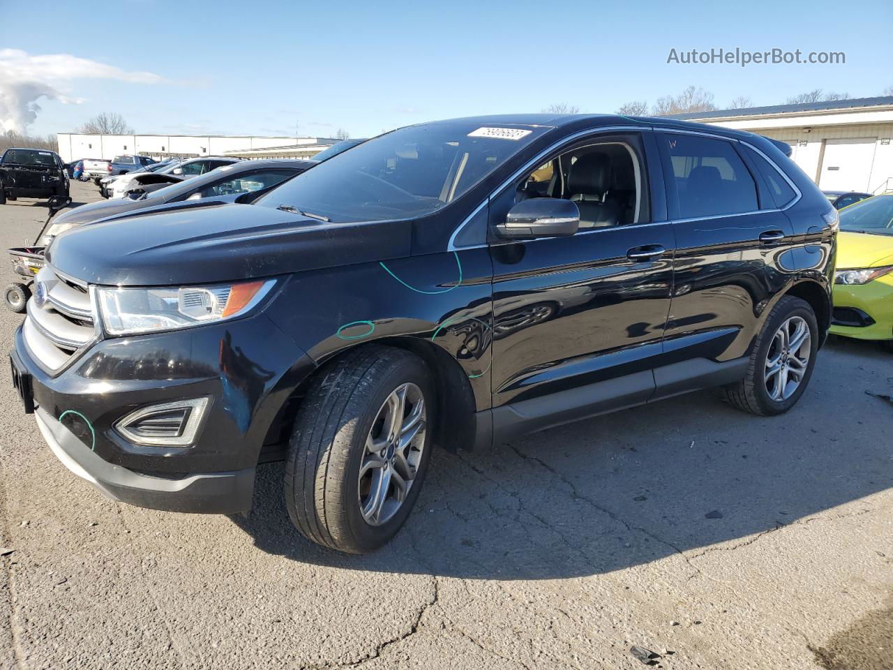 2016 Ford Edge Titanium Black vin: 2FMPK4K93GBB67226