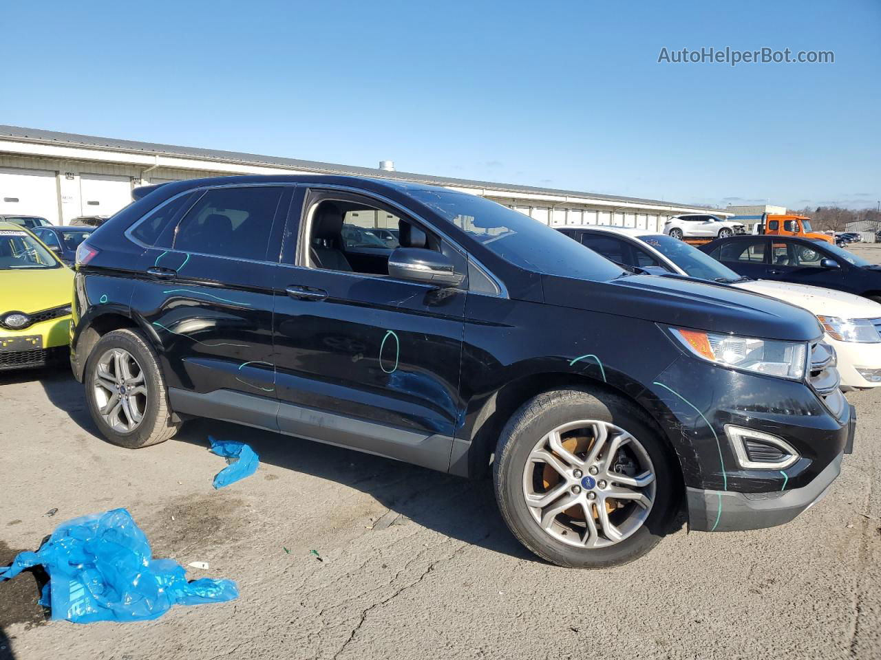 2016 Ford Edge Titanium Черный vin: 2FMPK4K93GBB67226