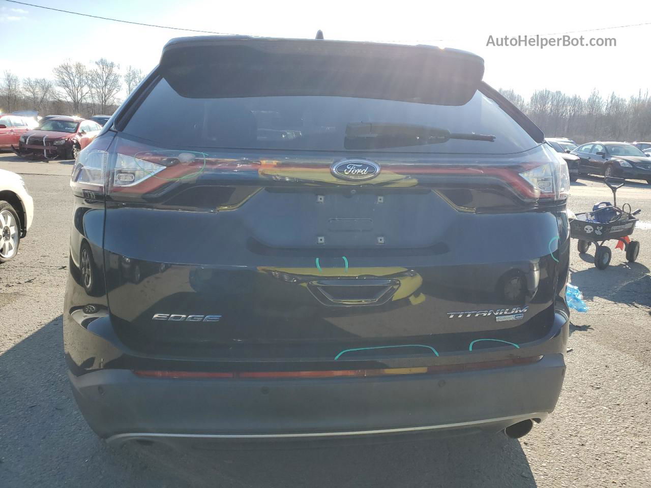 2016 Ford Edge Titanium Черный vin: 2FMPK4K93GBB67226