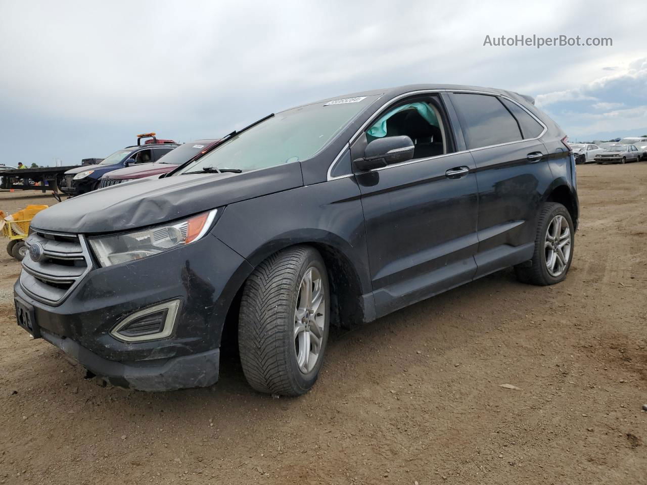 2016 Ford Edge Titanium Черный vin: 2FMPK4K93GBB83328