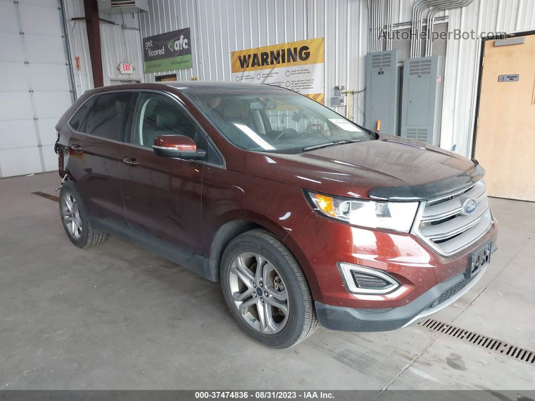 2016 Ford Edge Titanium Темно-бордовый vin: 2FMPK4K93GBC59226