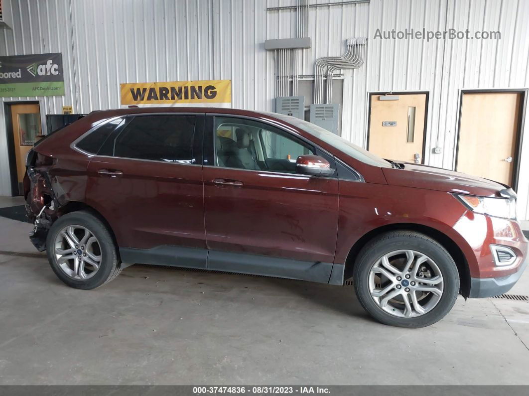 2016 Ford Edge Titanium Maroon vin: 2FMPK4K93GBC59226