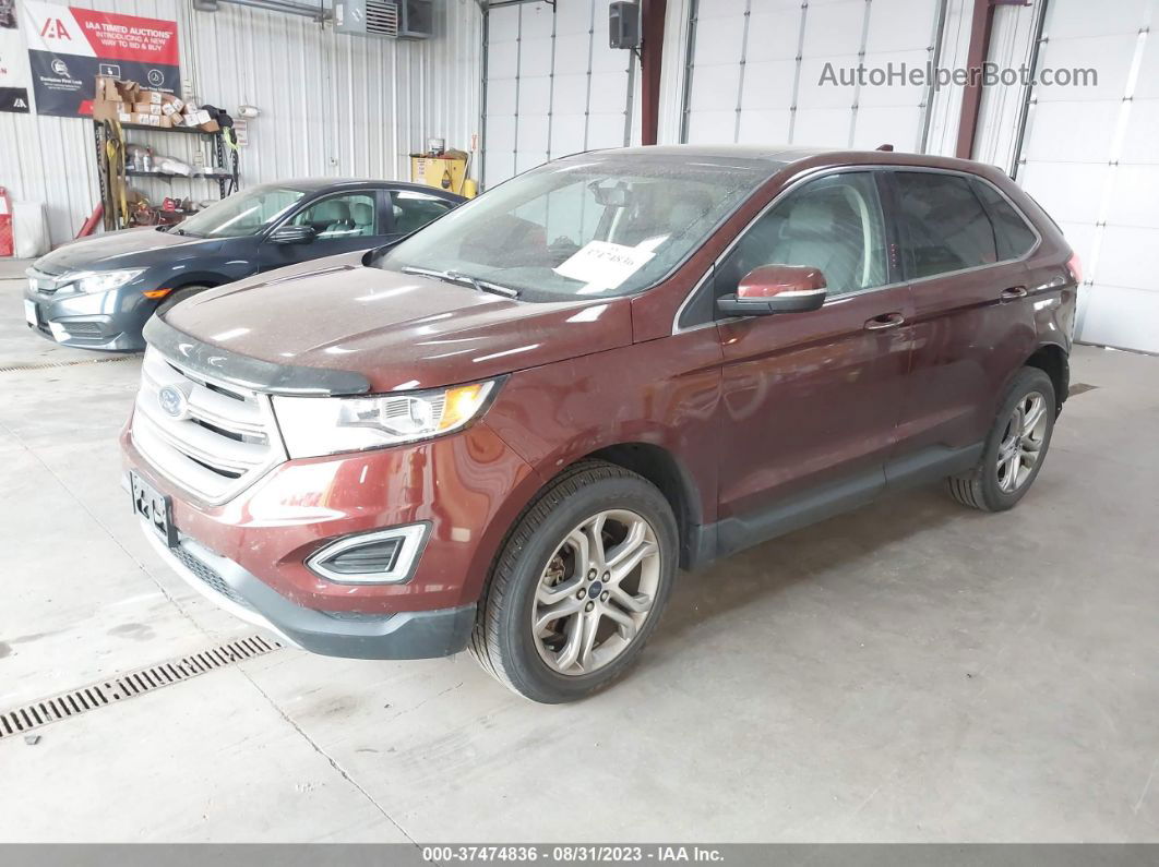 2016 Ford Edge Titanium Темно-бордовый vin: 2FMPK4K93GBC59226