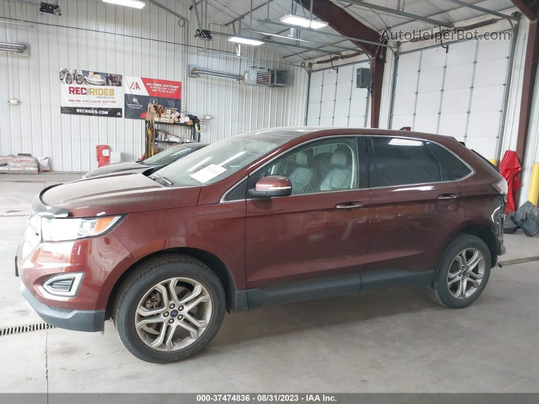 2016 Ford Edge Titanium Maroon vin: 2FMPK4K93GBC59226