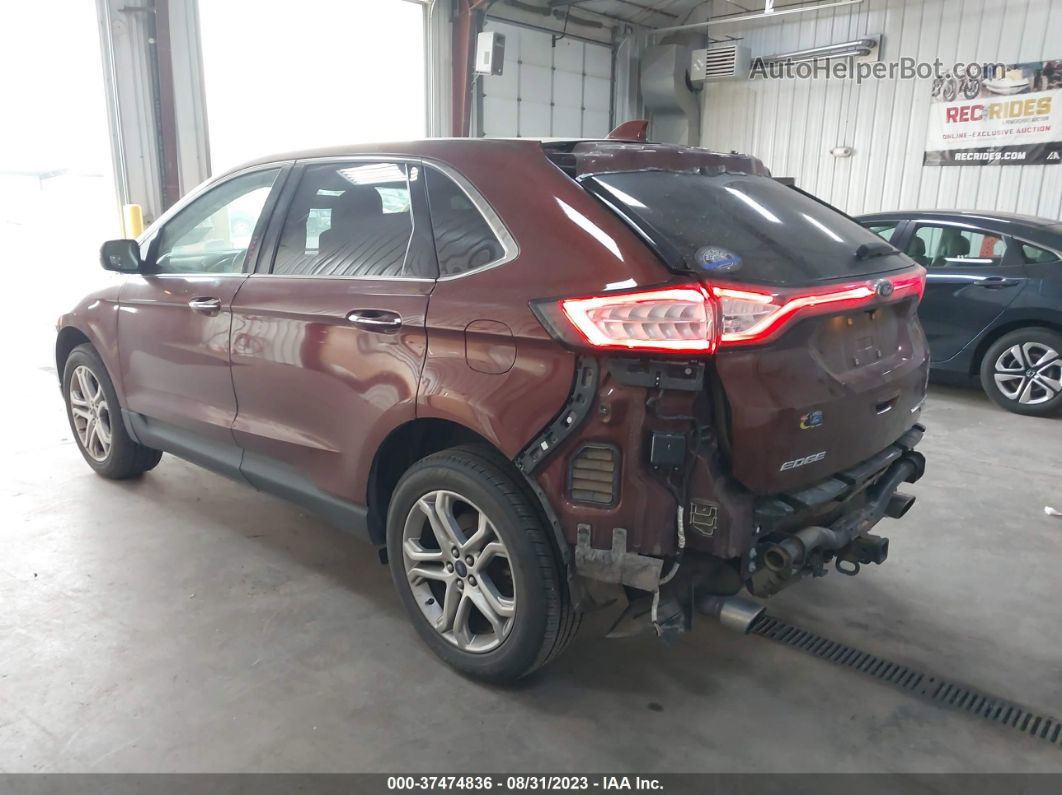 2016 Ford Edge Titanium Темно-бордовый vin: 2FMPK4K93GBC59226