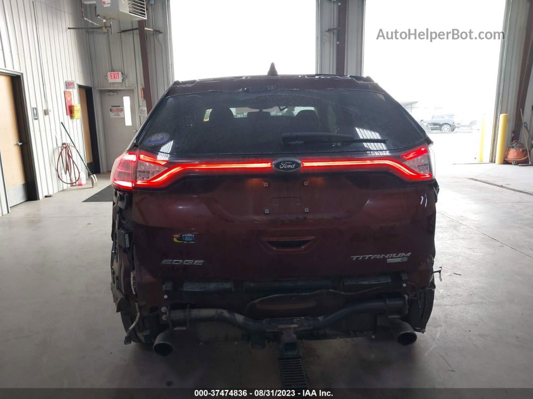 2016 Ford Edge Titanium Темно-бордовый vin: 2FMPK4K93GBC59226