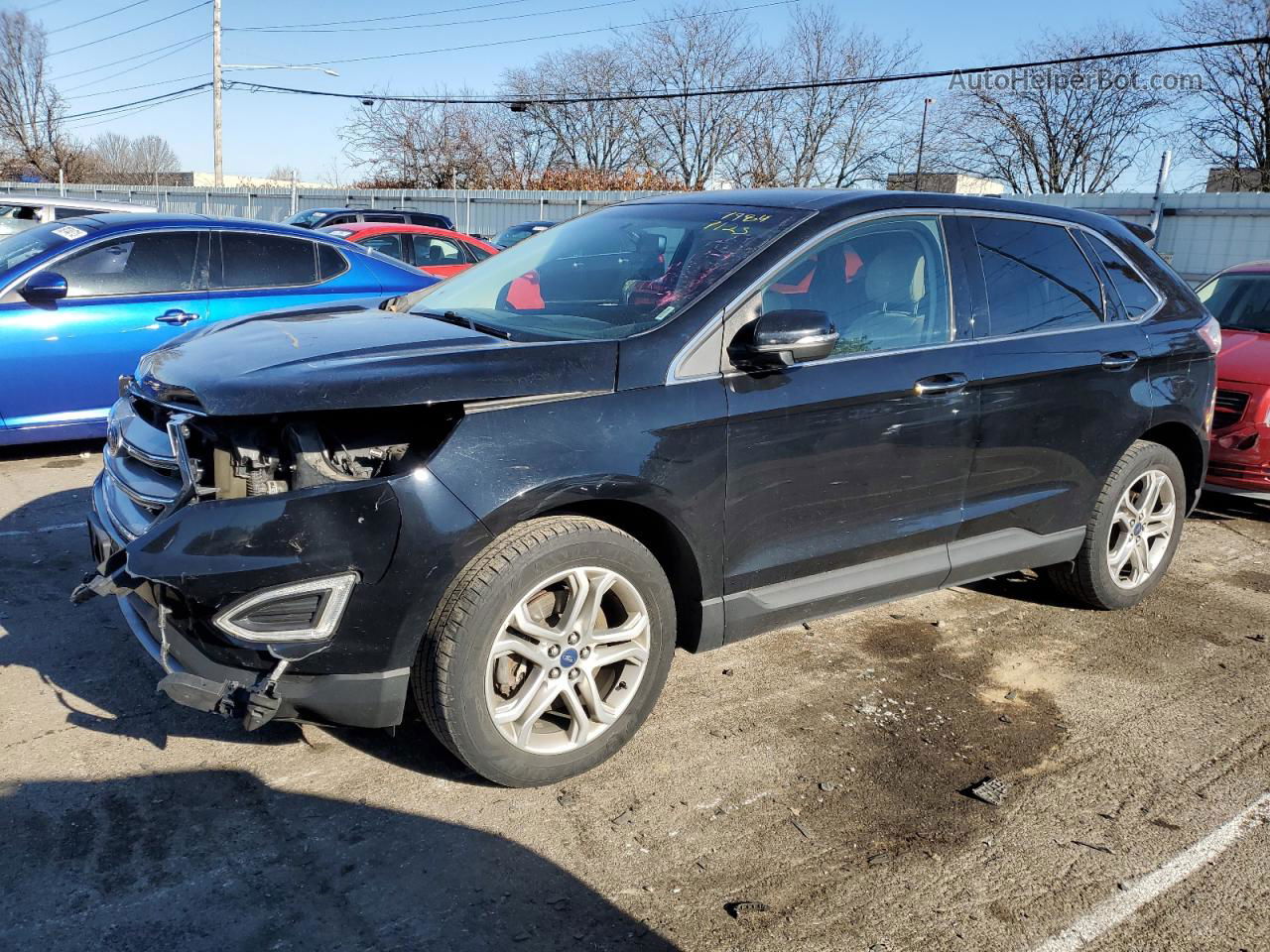 2017 Ford Edge Titanium Black vin: 2FMPK4K93HBB91639