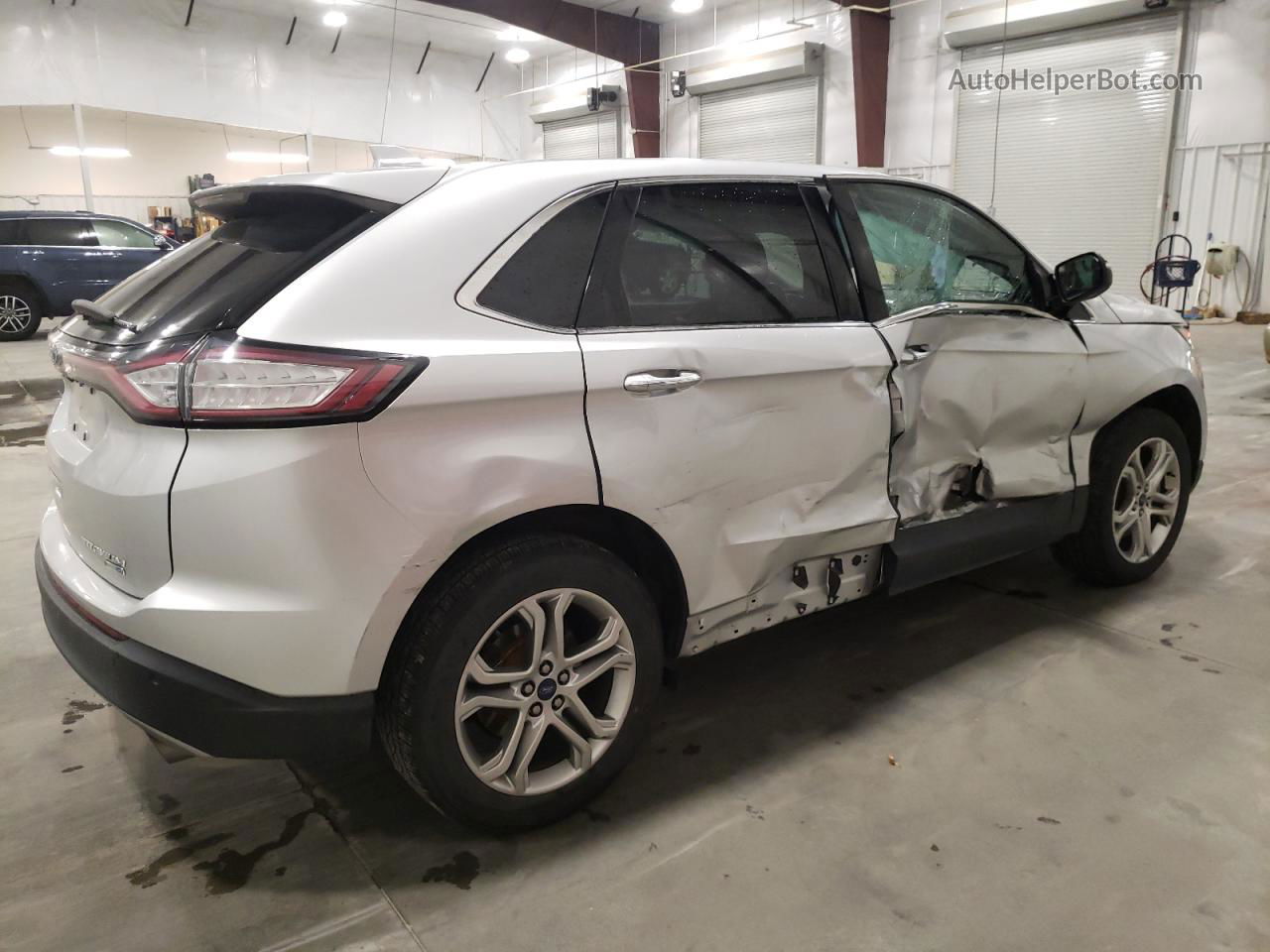 2018 Ford Edge Titanium Silver vin: 2FMPK4K93JBB44763