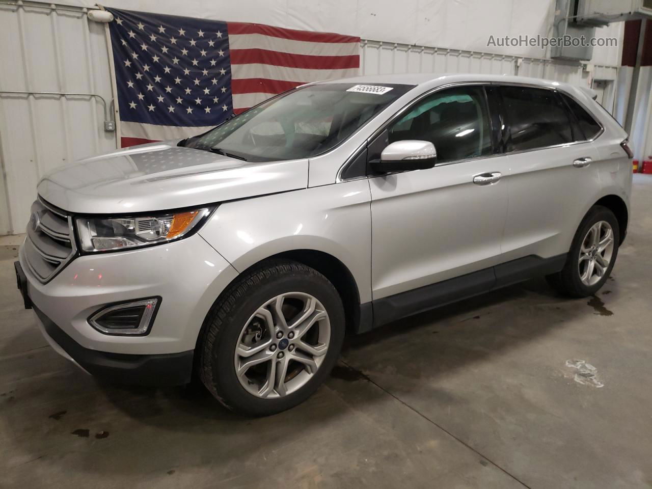 2018 Ford Edge Titanium Серебряный vin: 2FMPK4K93JBB44763