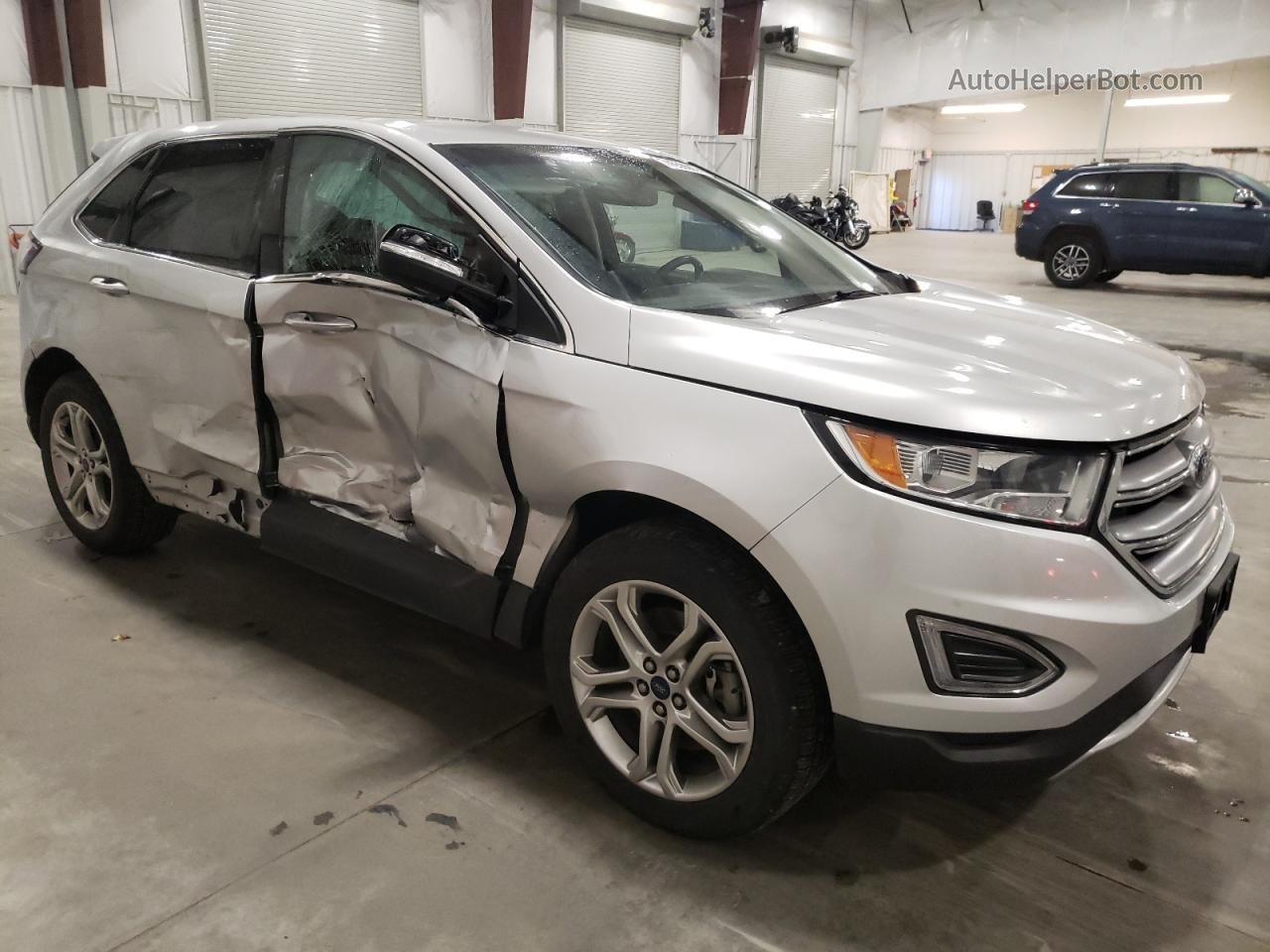 2018 Ford Edge Titanium Серебряный vin: 2FMPK4K93JBB44763