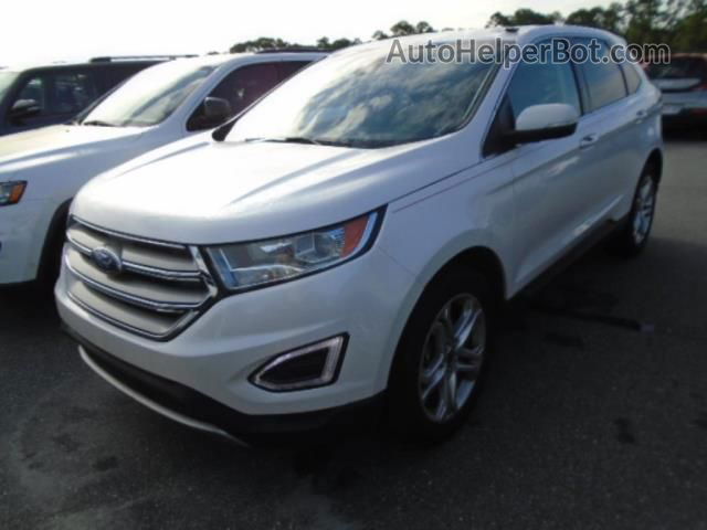 2018 Ford Edge Titanium White vin: 2FMPK4K93JBB78671