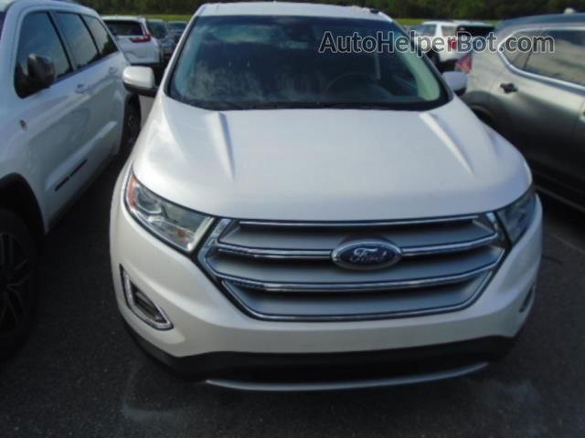 2018 Ford Edge Titanium White vin: 2FMPK4K93JBB78671