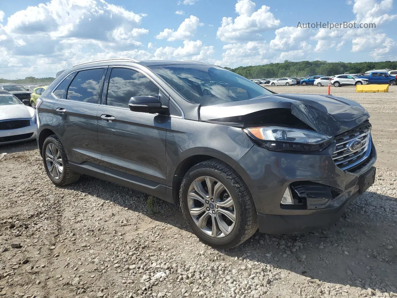 2019 Ford Edge Titanium Gray vin: 2FMPK4K93KBB55232