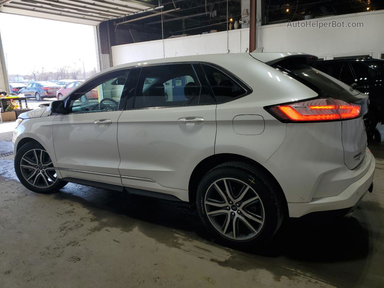 2019 Ford Edge Titanium White vin: 2FMPK4K93KBC48154