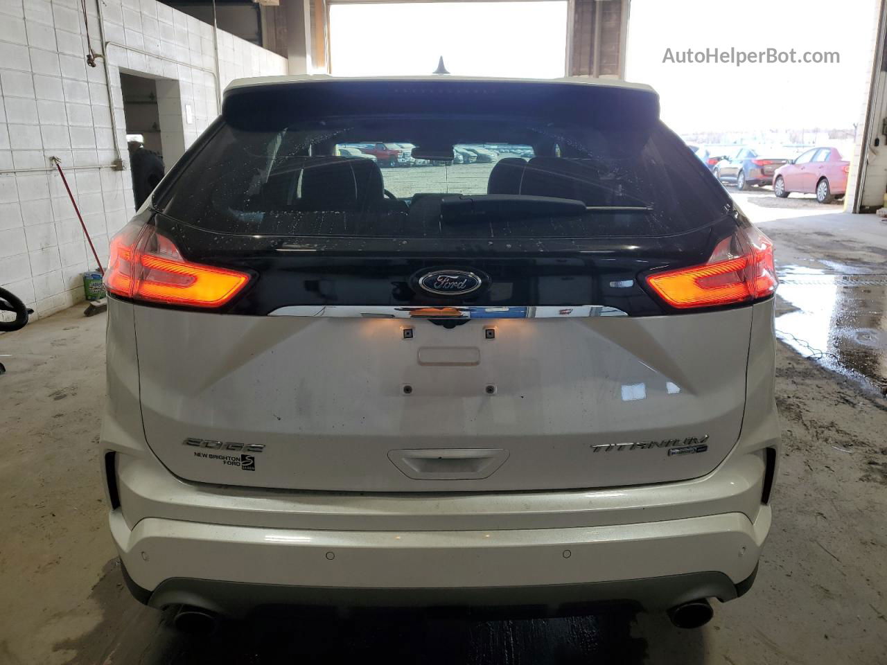 2019 Ford Edge Titanium White vin: 2FMPK4K93KBC48154