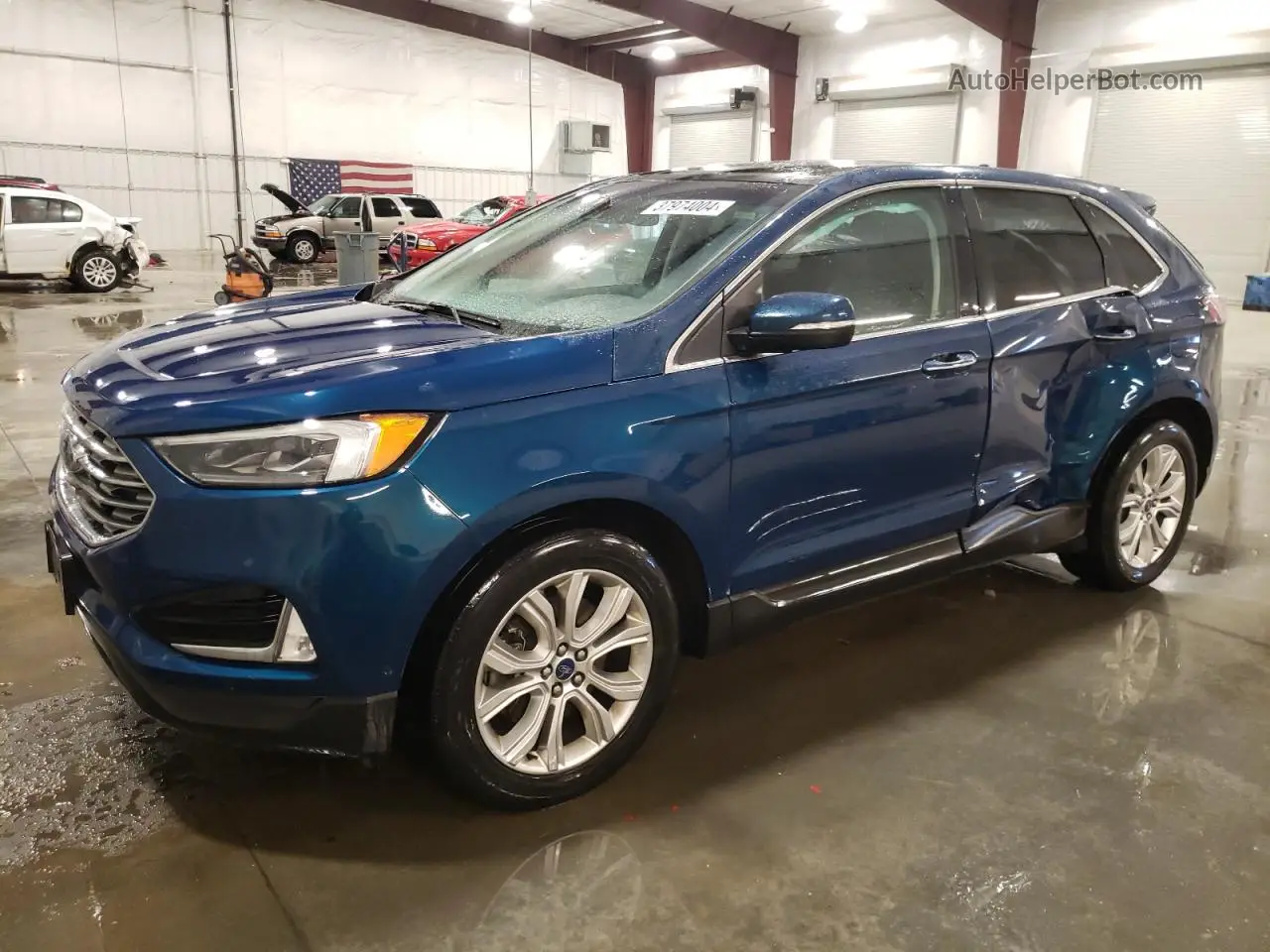 2020 Ford Edge Titanium Blue vin: 2FMPK4K93LBA37232