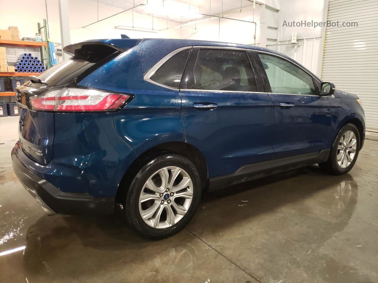 2020 Ford Edge Titanium Синий vin: 2FMPK4K93LBA37232