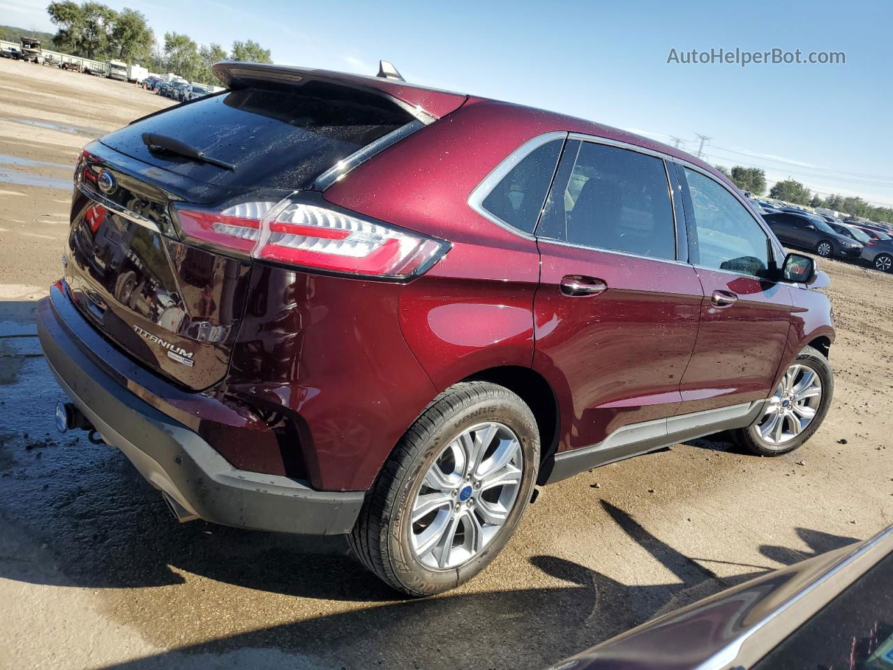 2020 Ford Edge Titanium Maroon vin: 2FMPK4K93LBB53692