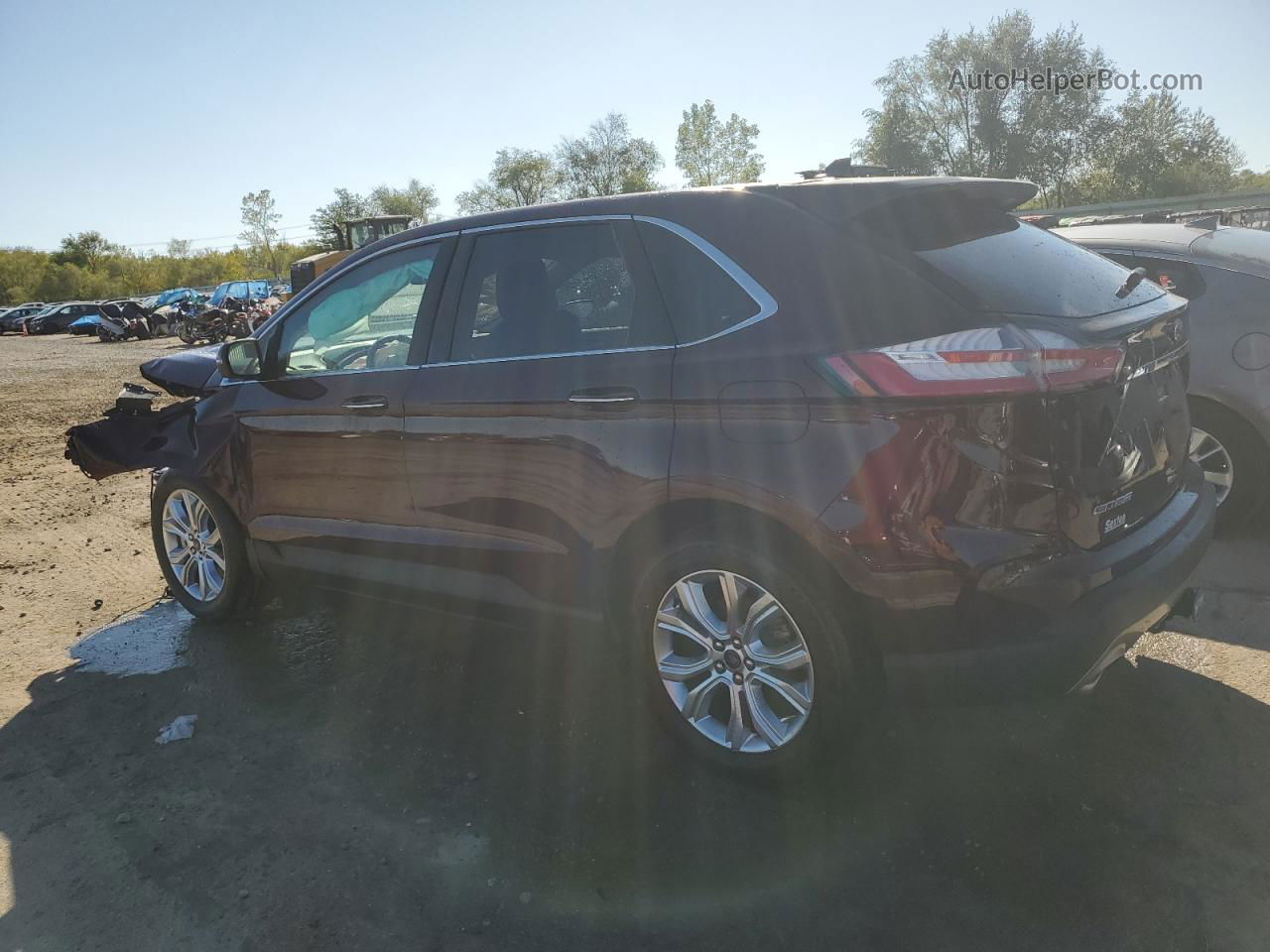 2020 Ford Edge Titanium Maroon vin: 2FMPK4K93LBB53692