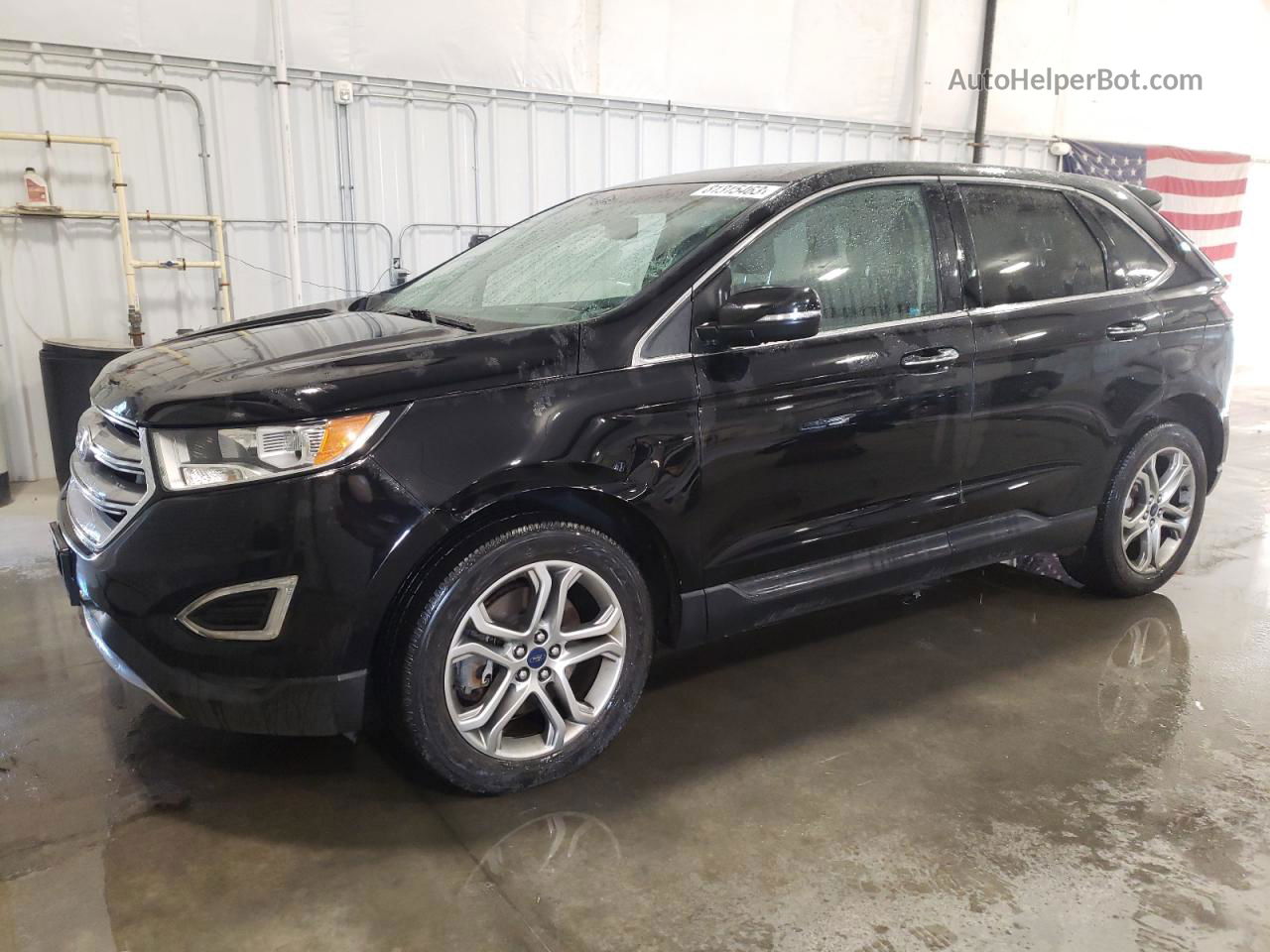 2016 Ford Edge Titanium Черный vin: 2FMPK4K94GBB05317