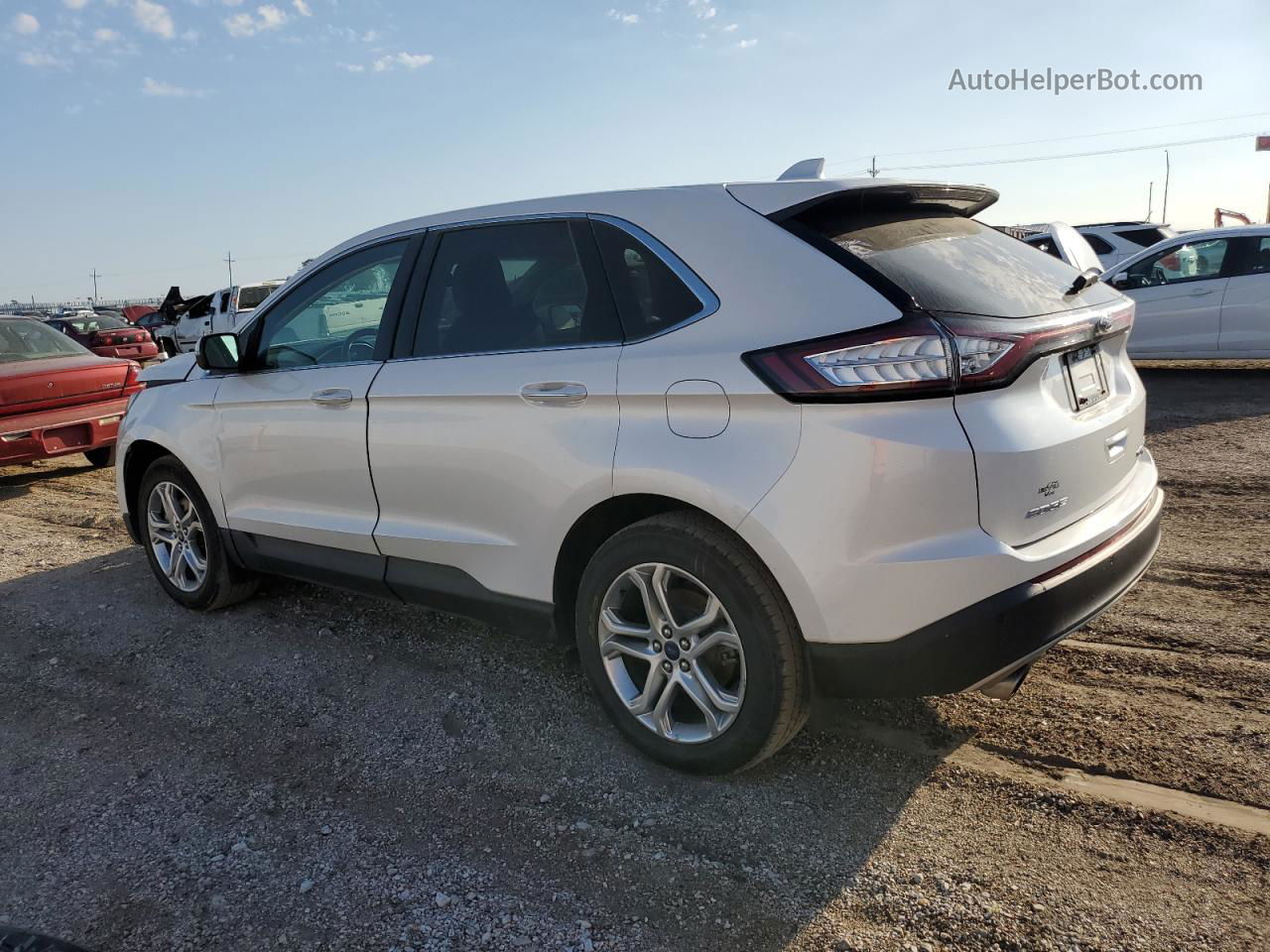 2016 Ford Edge Titanium White vin: 2FMPK4K94GBB21159