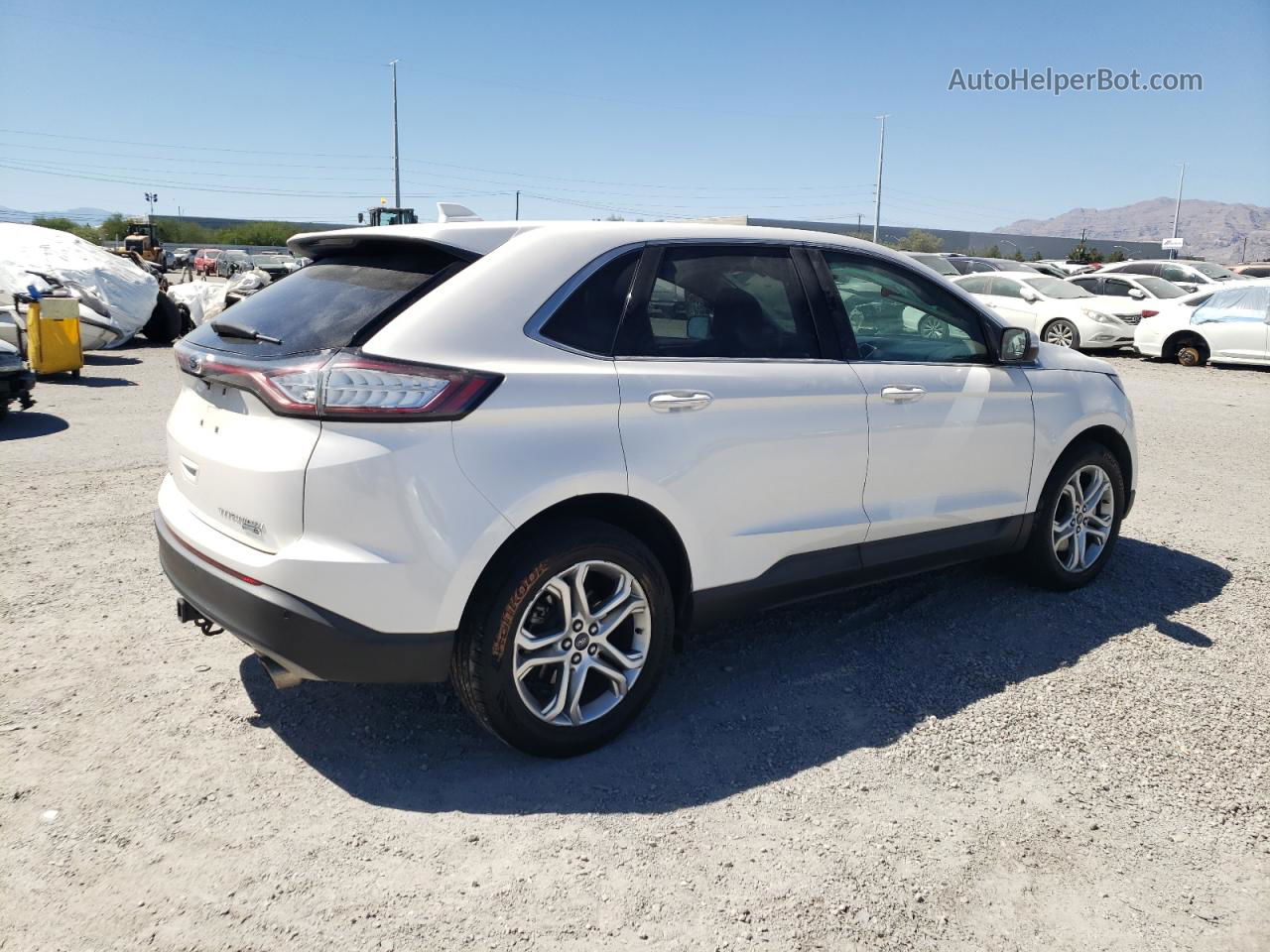 2016 Ford Edge Titanium White vin: 2FMPK4K94GBB53187