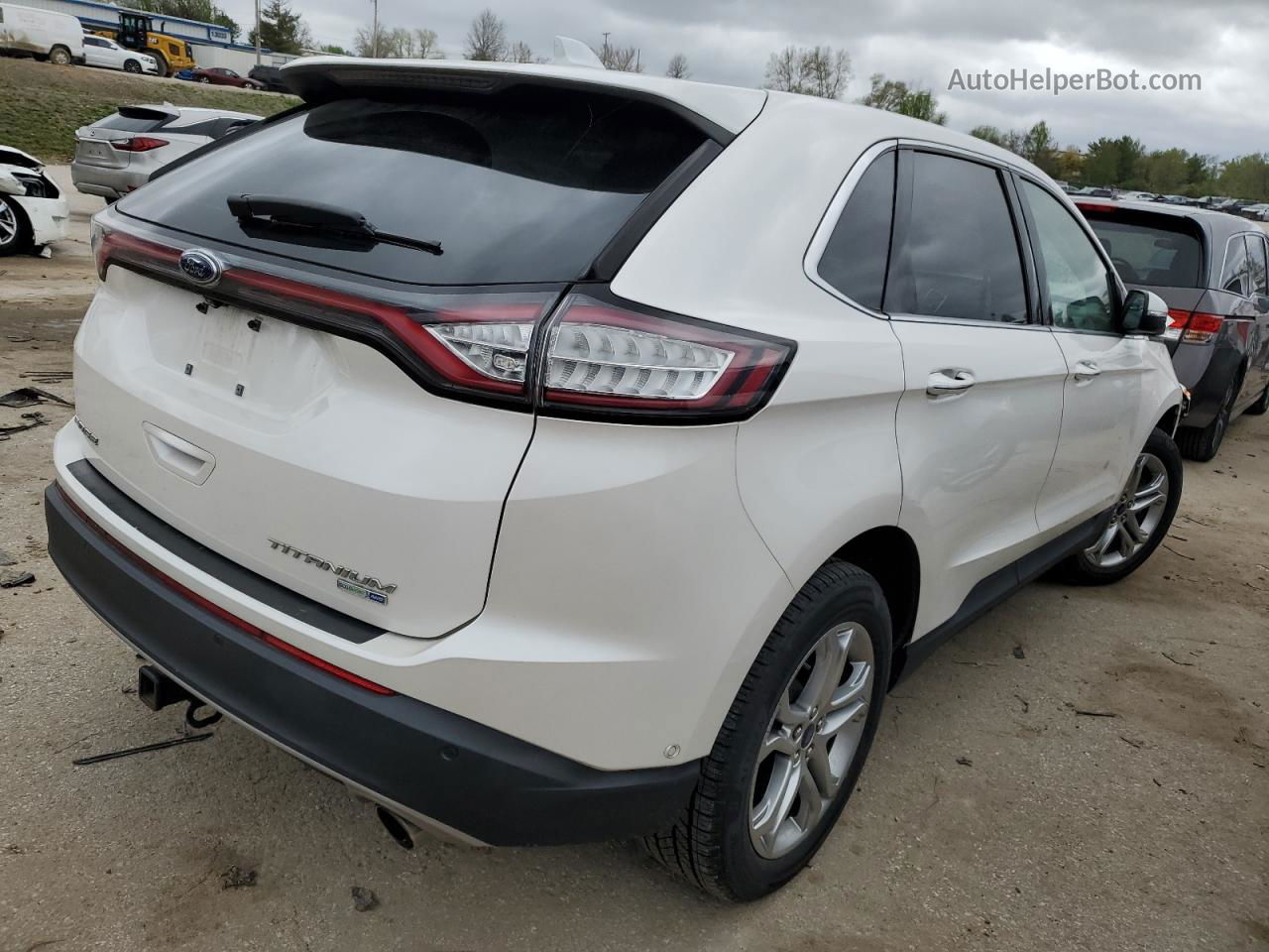 2016 Ford Edge Titanium Белый vin: 2FMPK4K94GBB81250