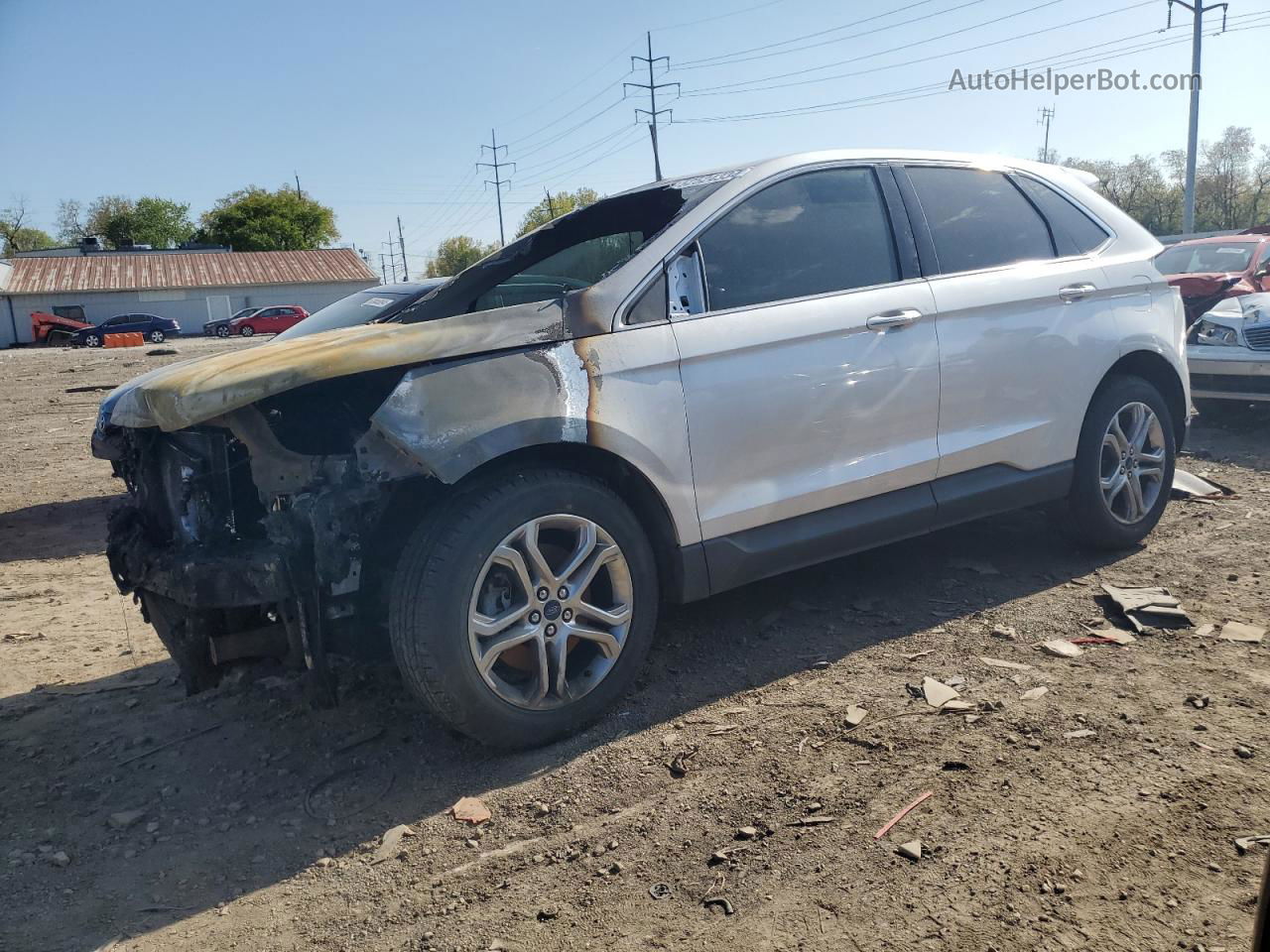 2017 Ford Edge Titanium White vin: 2FMPK4K94HBB47939