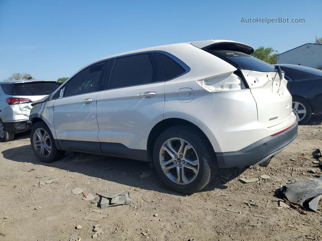 2017 Ford Edge Titanium White vin: 2FMPK4K94HBB47939