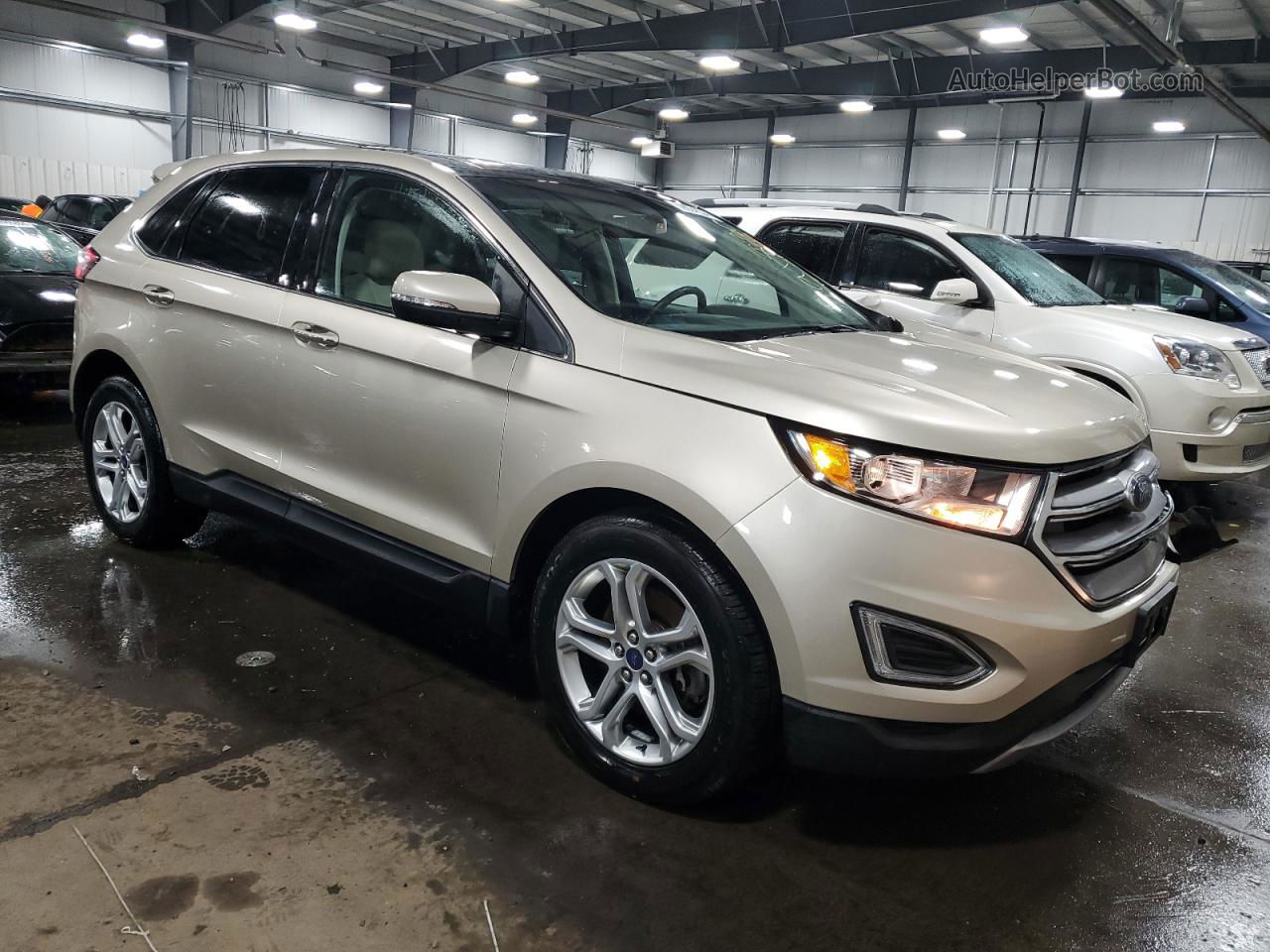 2017 Ford Edge Titanium Beige vin: 2FMPK4K94HBB93867